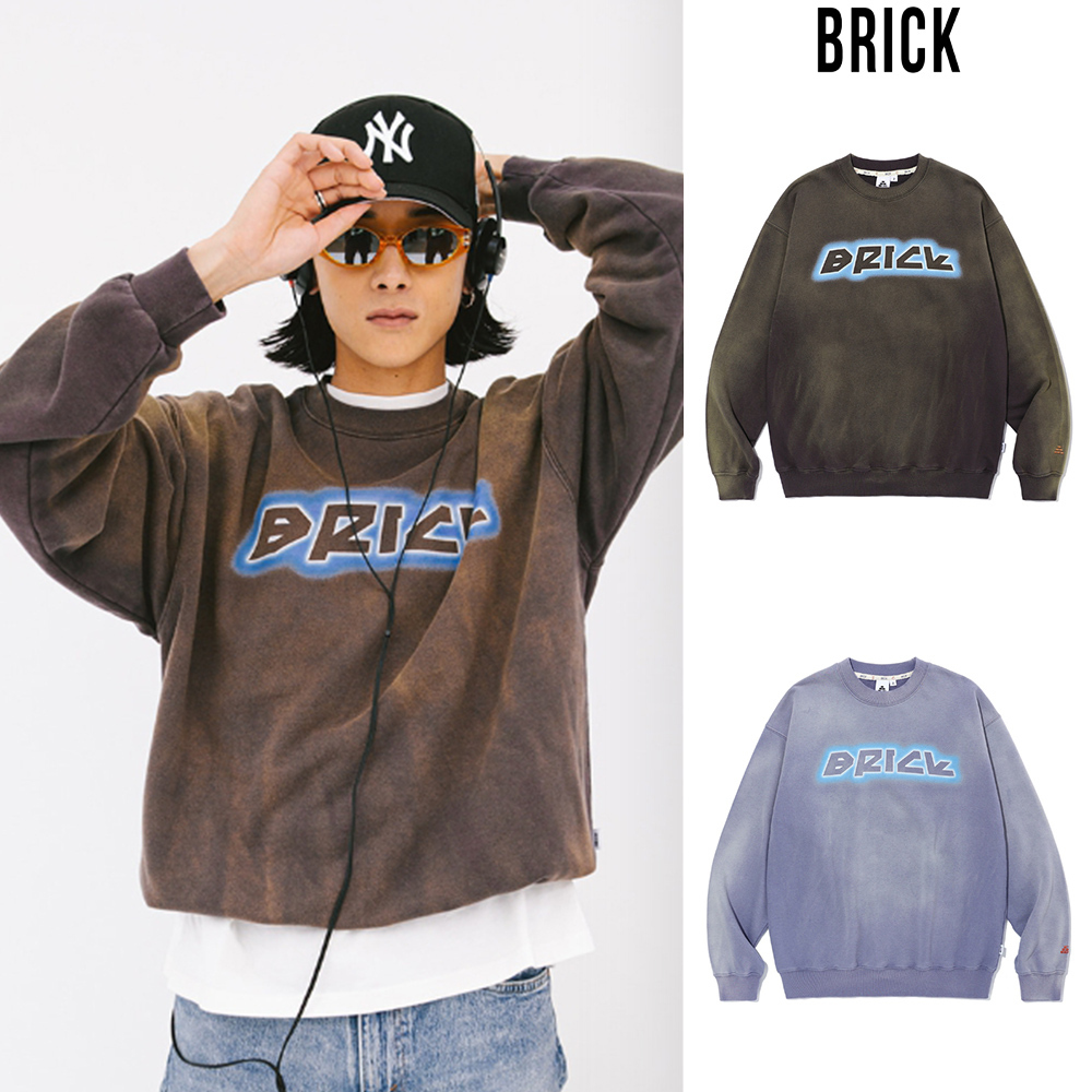 【BRICK】SUNFADED FLASH LOGO SWEATSHIRTS