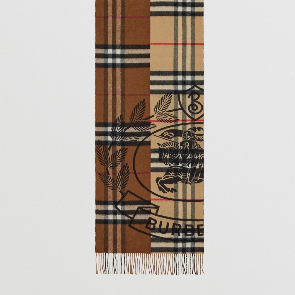 Burberry★モンタージュ カシミア ジャカードスカーフ