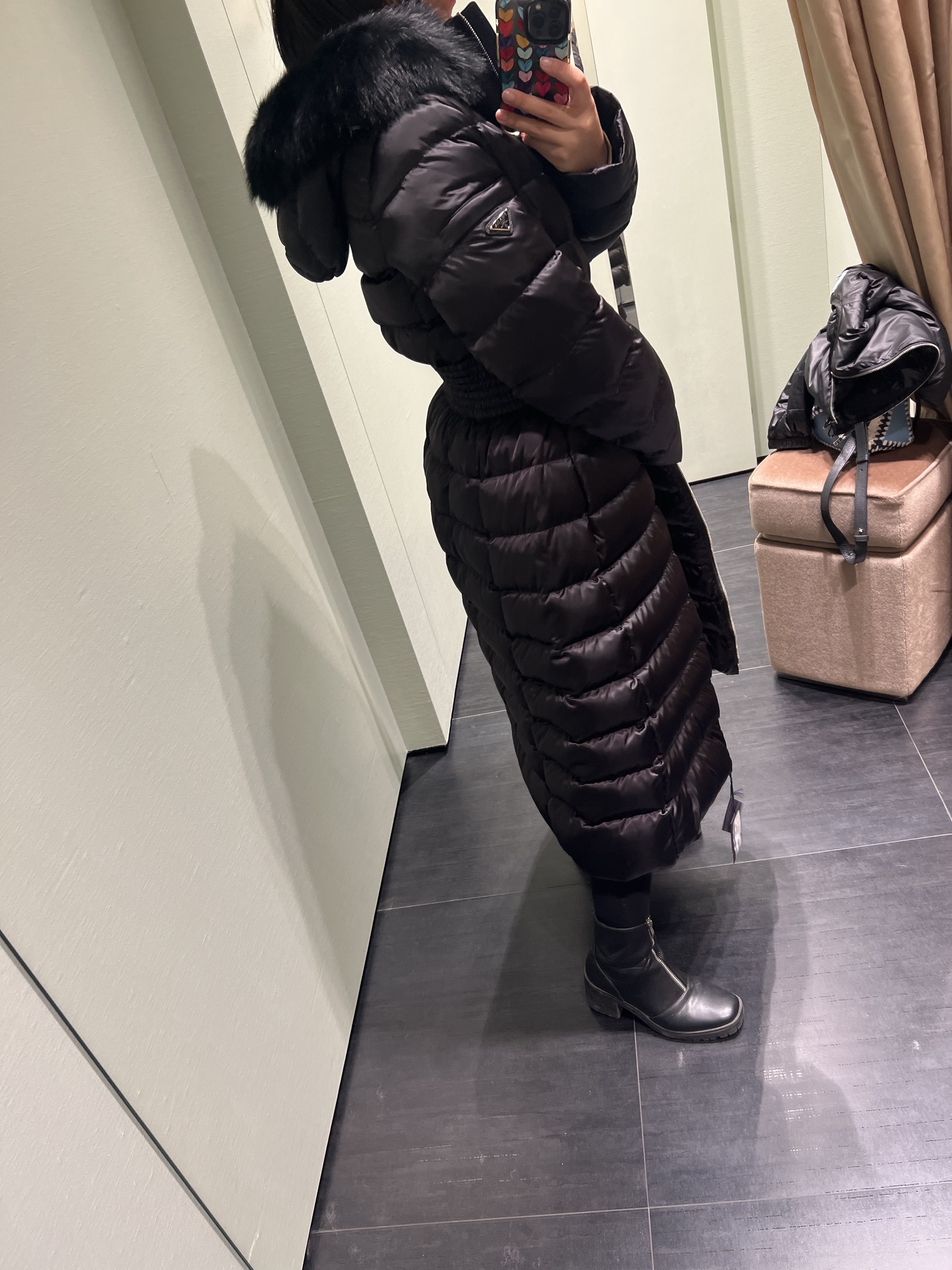 PRADA直営】ファー付 ロングジャケット 29E364 (PRADA/ダウン ...