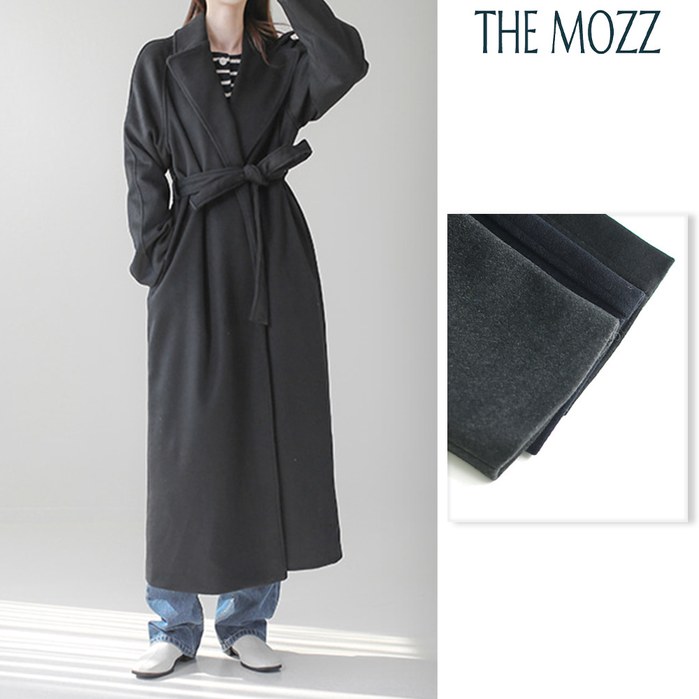 【THE MOZZ】Grain Robe Wool Long Coat