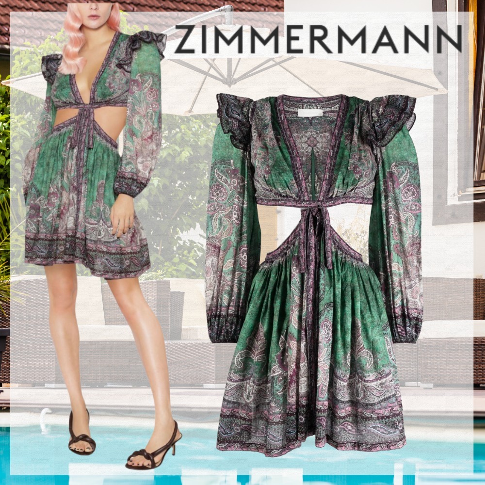 関税込【Zimmermann】カットアウト ディテール ミニ ワンピース - www