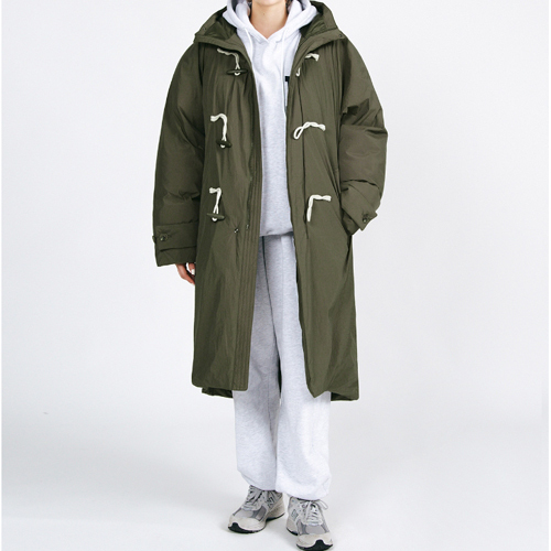 ダウンジャケット・コート codegraphy Duffle hood padding pale pink ☆韓国人気☆CODE GRAPHY☆HOODED DUFFLE LONG PADDING