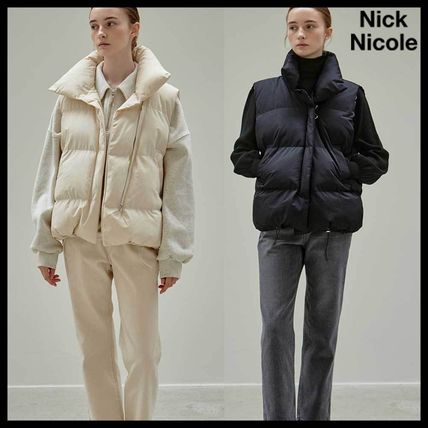 ダウンベスト NICK&NICOLE NN SHORT PADDING VEST BUK751 NICK&NICOLE(ニックアンドニコール) ダウンベスト(レディース
