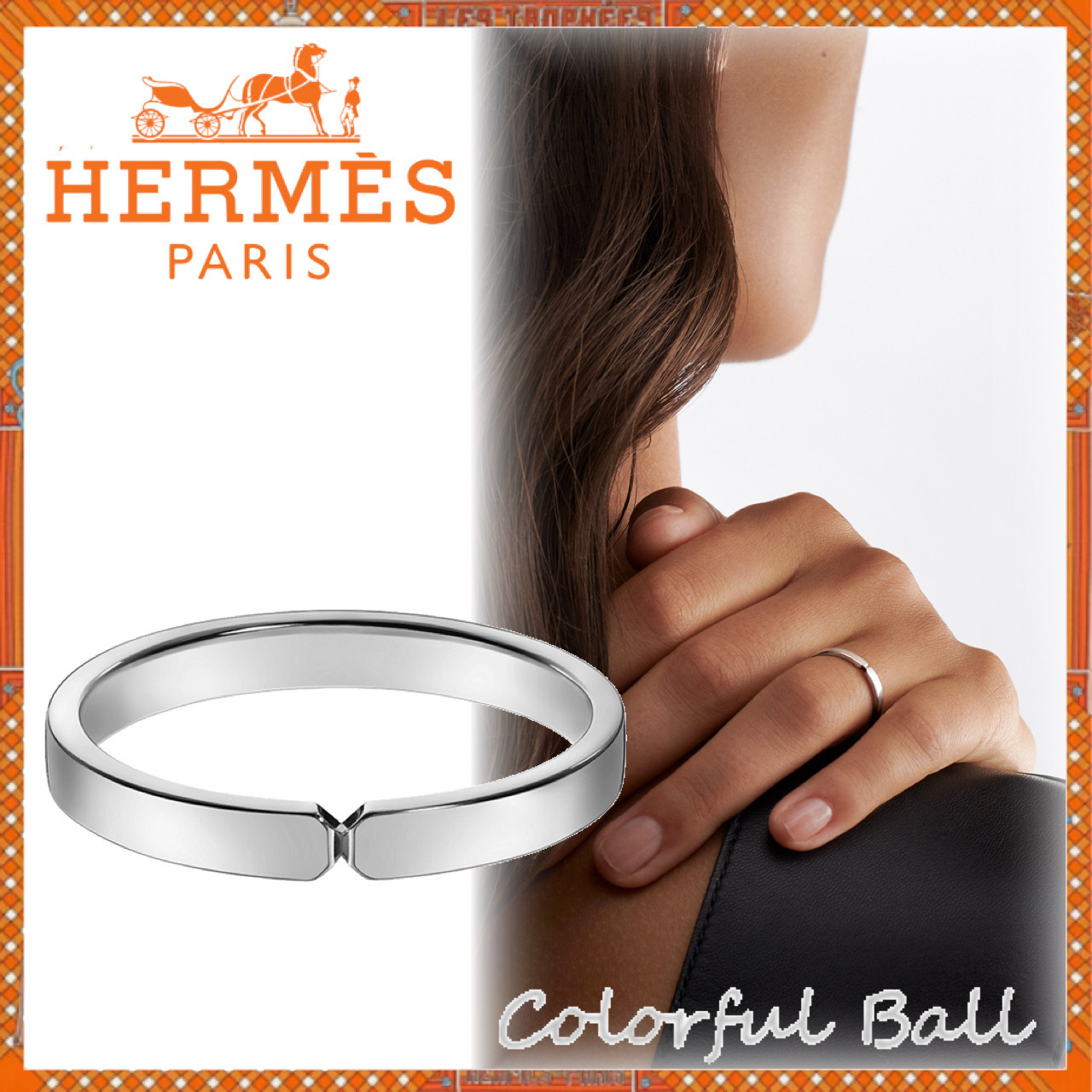 【ギフトに最適】HERMES Alliance Ever Kelly PM リング 指輪