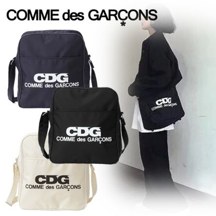 COMME des GARCONS Messenger & Shoulder Bags Unisex Nylon Street Style A4 2WAY Plain Bridal Logo