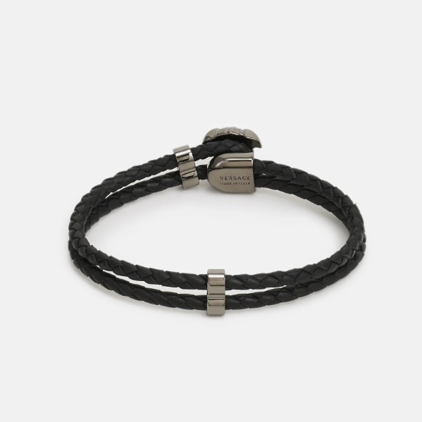 VERSACE】ヴェルサーチ メデューサ レザー編み ブレスレット