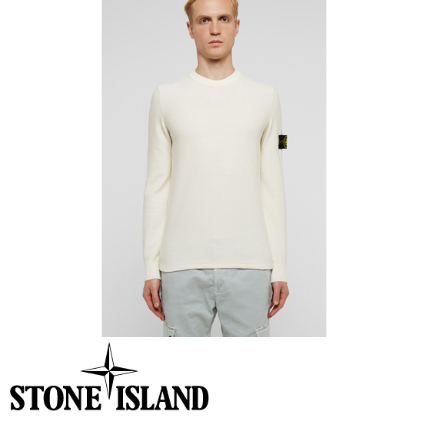 STONE ISLAND ストーンアイランド クルーネック ホワイト ...