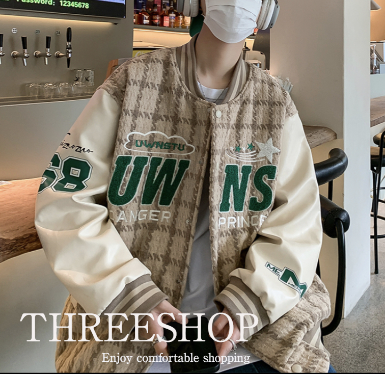 スタジャンジャケット ブルゾン メンズ アウター 韓国系 b13727