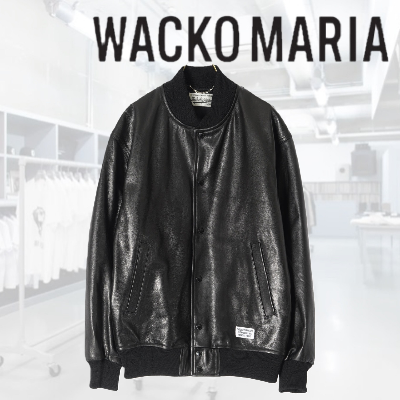 新作☆】*WACKOMARIA* ワコマリア LEATHER VARSITY JACKET