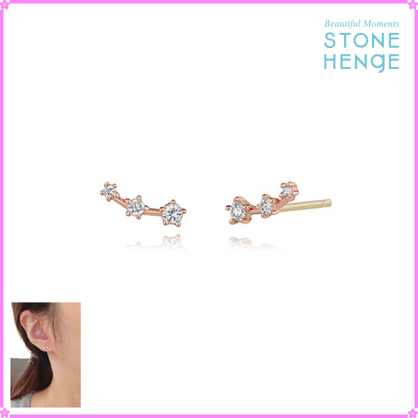 【STONEHENgE】14K Rose Gold Earrings K0828〜ピアス