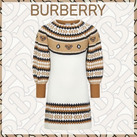 大人もOK☆BURBERRY☆フェアアイル トーマスベア ニットドレス