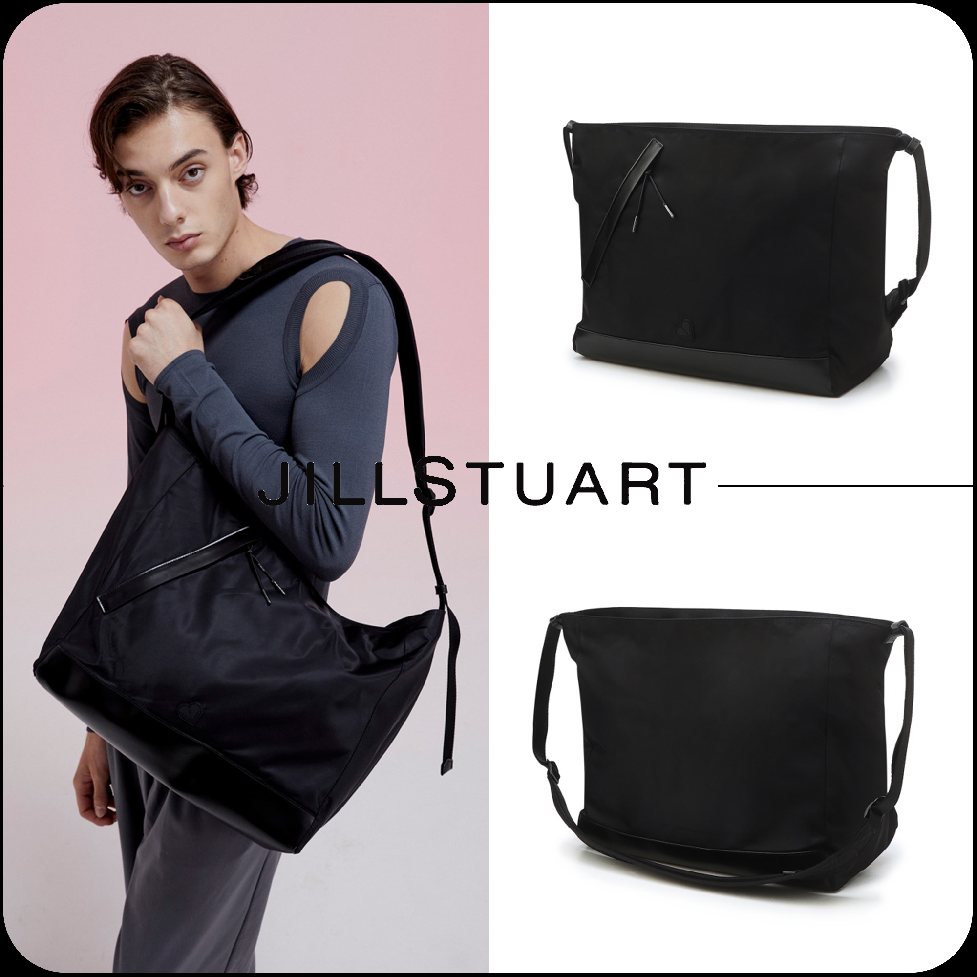 [JILLSTUART]★HEART NYLON MESSENGER BAG