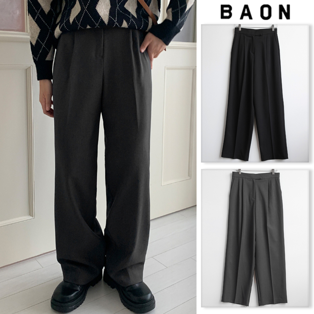 【BAON】[BAON] Kaitin Pintuck Standard Fit Slacks