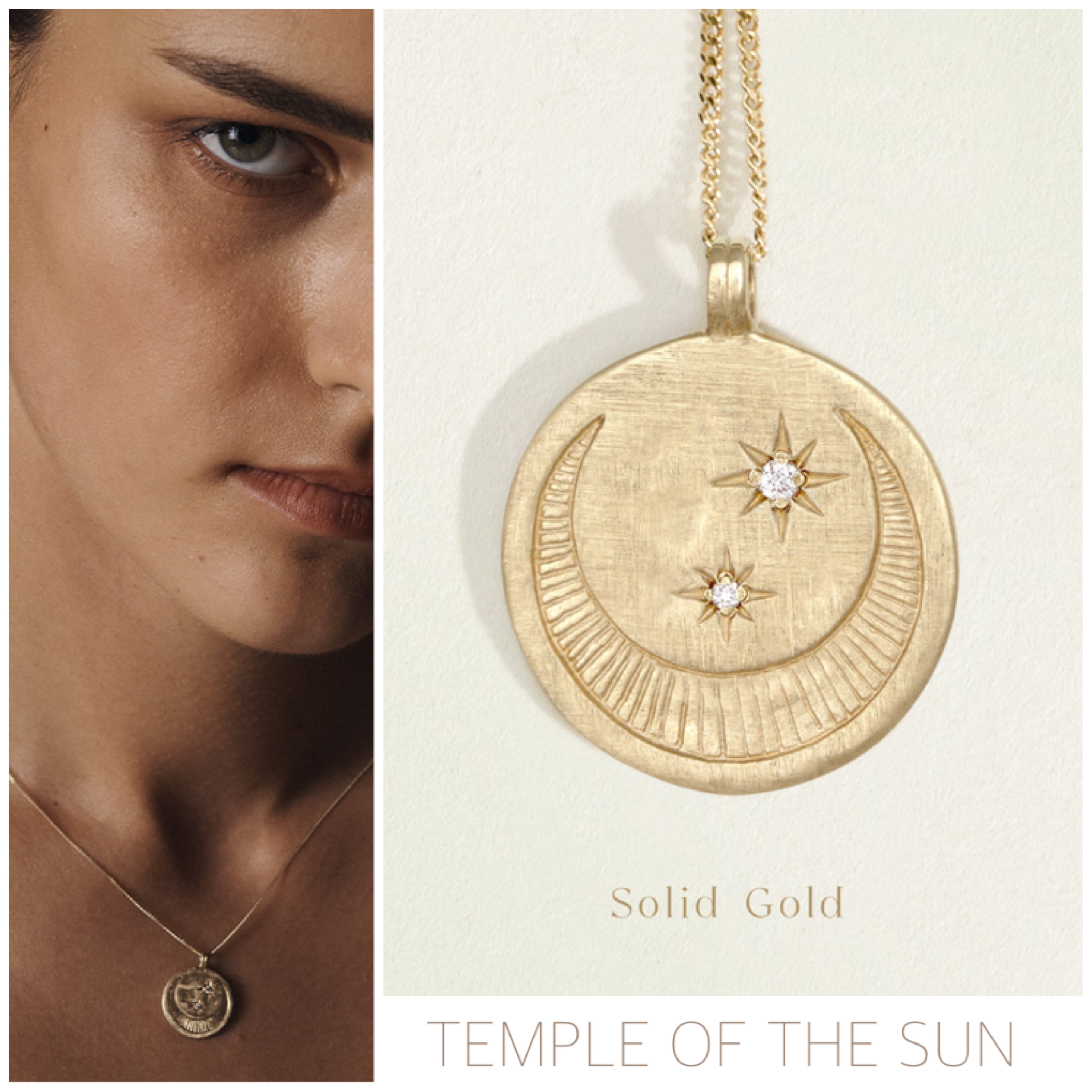 【TEMPLE OF THE SUN】Celesteネックレス/whiteダイアモンド 14k