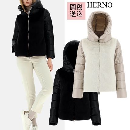 異素材ミックス HERNO(ヘルノ) ダウンジャケット・コート(レディース ...
