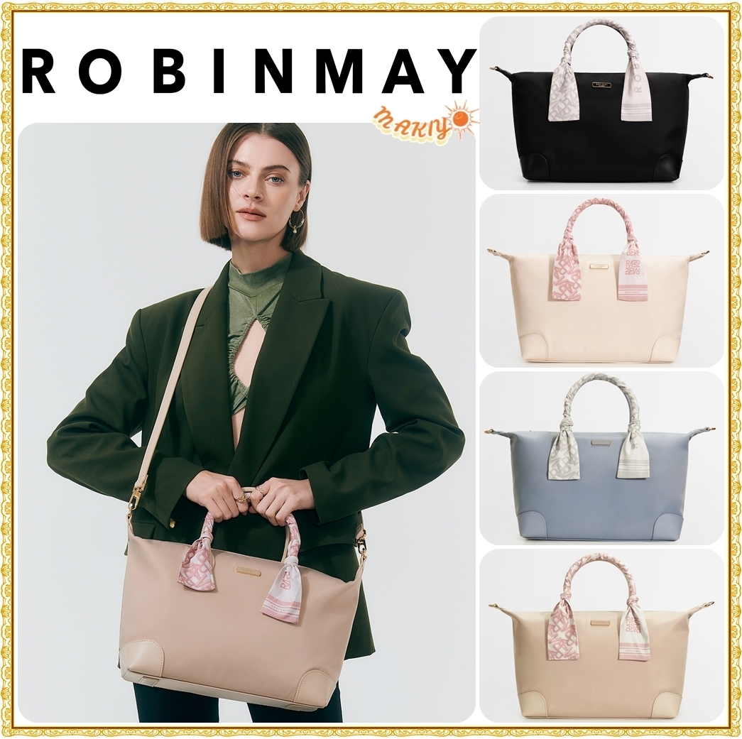 送料込★ROBINMAY★蜜ka水餃手提包(L)★A4可 2wayスカーフバッグ