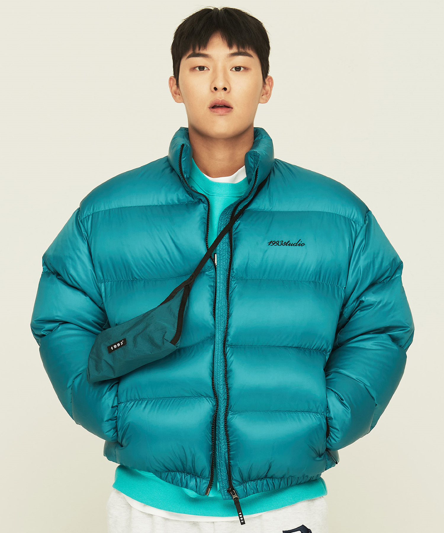 ○1993STUDIO○SMALL LOGO DUCK DOWN SHORT PADDING 韓国発