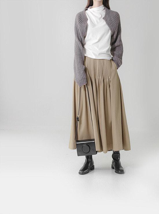 THE MOZZ】eve pintuck skirt