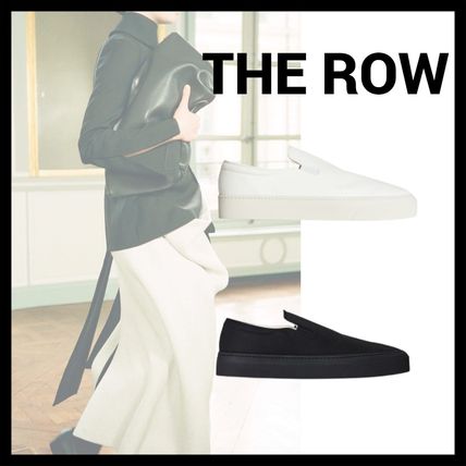 2020最新型 高品質 the row サテン スリッポン ネイビー - 通販