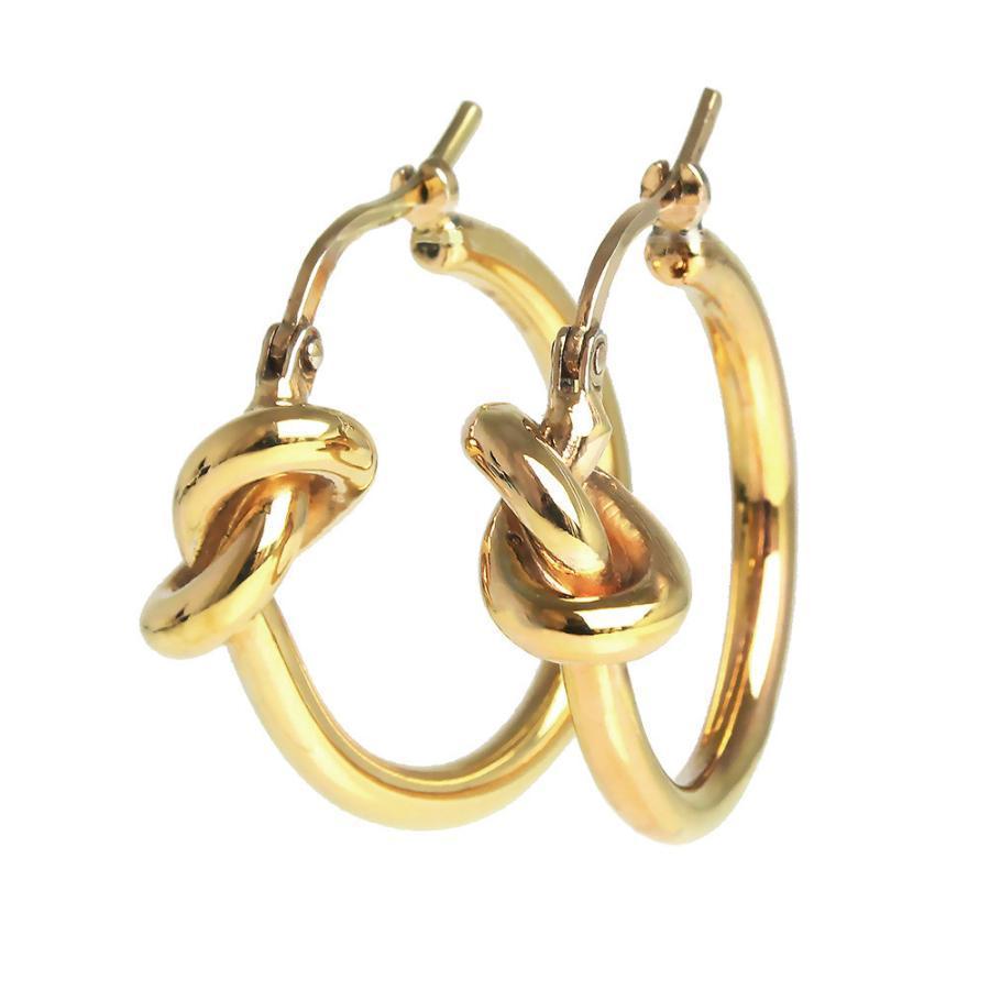 CELINE◇ノット スモール フープ ピアス gold【送料関税込