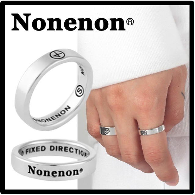 ★送料・関税込★NONENON★LOGO FLAT RNG(3mm)★リング★