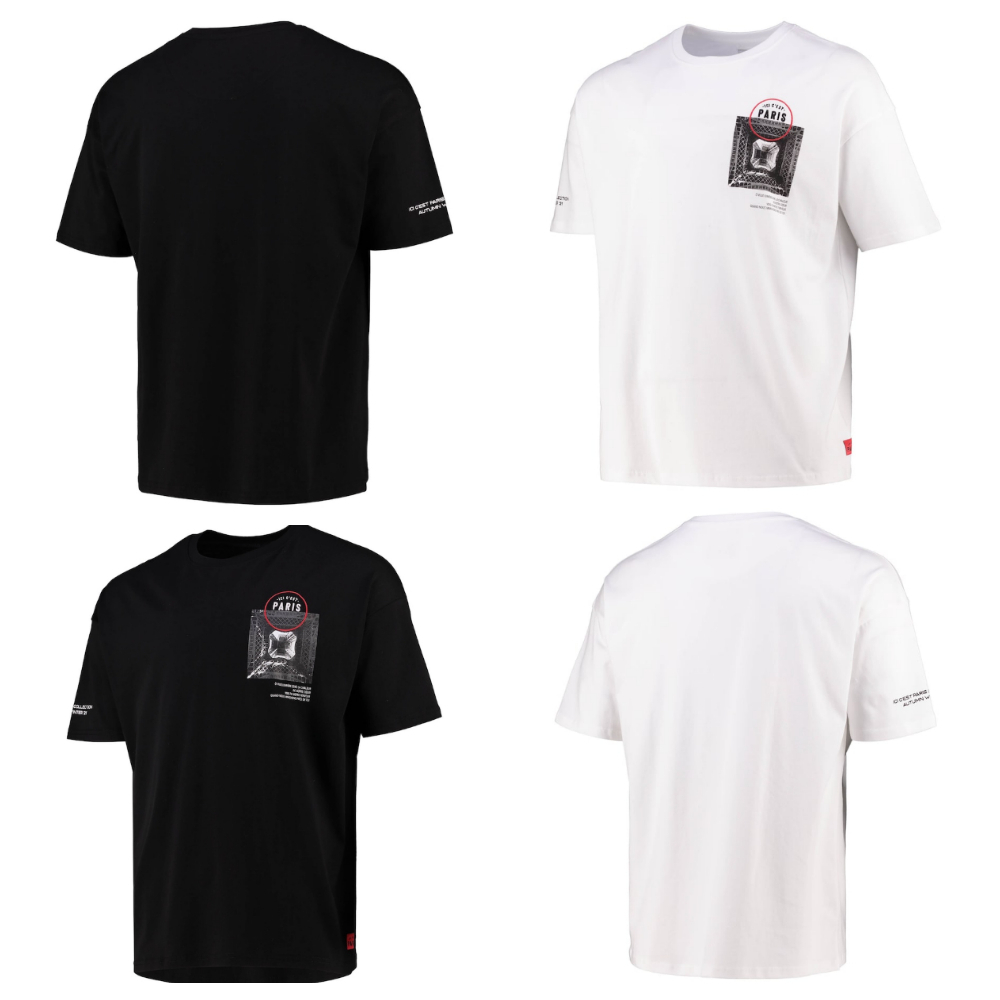 PSG ★ コットン Tシャツ Loose ICI C'EST PARIS