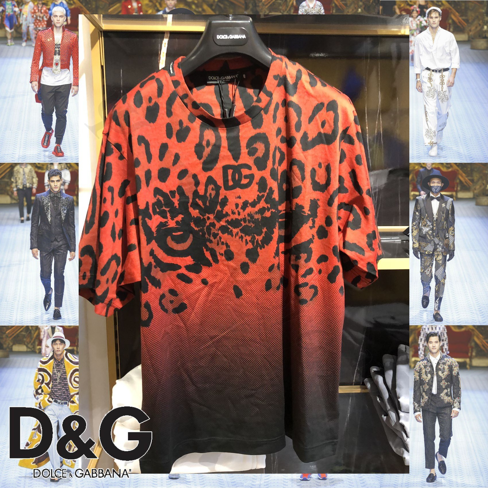 Dolce & Gabbana DGロゴ コットン レオパードプリント Tシャツ