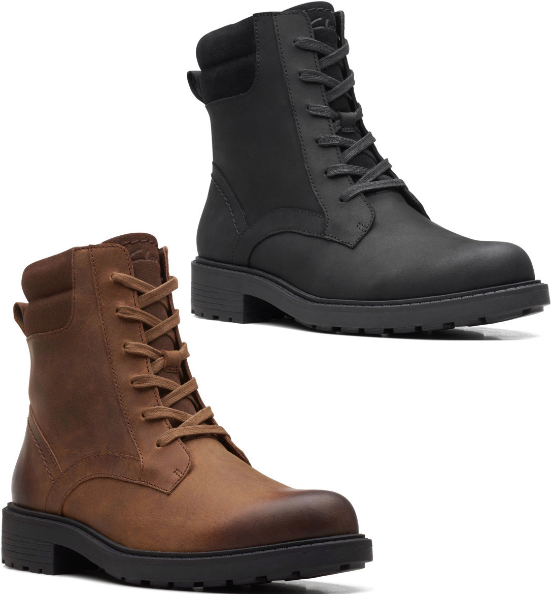 Clarks ブーツ ジッパー レースアップ コンフォート レザー
