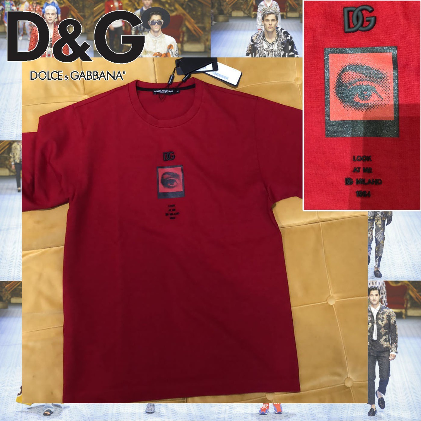 Dolce & Gabbana DG アイグラフィック プリント Tシャツ レッド