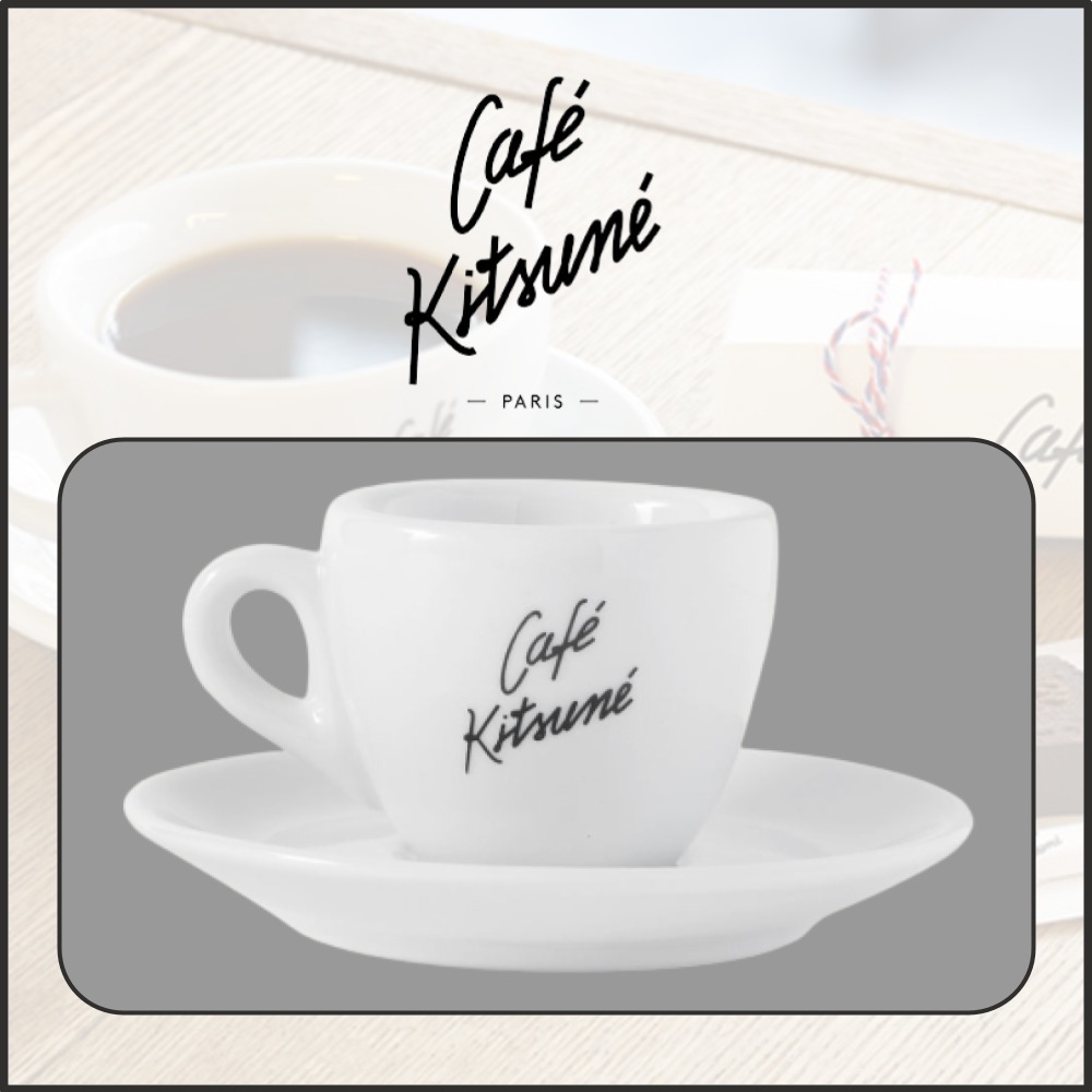 メゾンキツネ カフェキツネ セラミックカップ＆ソーサー S (MAISON 