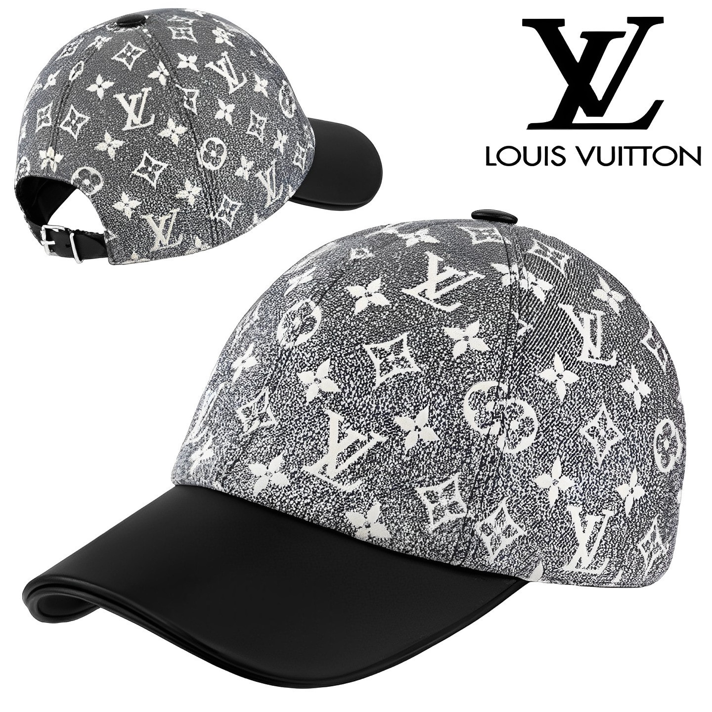 優先配送 Vuitton】モノグラム 【Louis ジャカード キャップ デニム