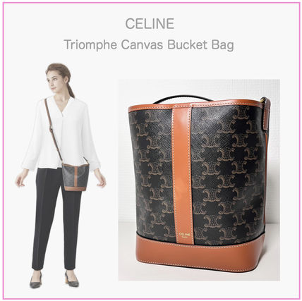 直営店‐CELINE‐ Triomphe Canvas スモール トートバッグ CELINE Triomphe Canvas(セリーヌ トリオンフキャンバス) トート