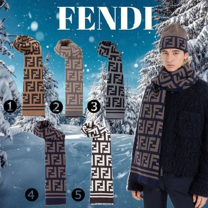 マルチカラー FENDI(フェンディ) マフラー・ストール(レディース