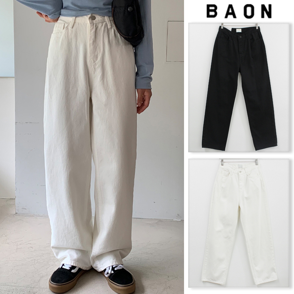 【BAON】Reesents Cotton Straight Pants