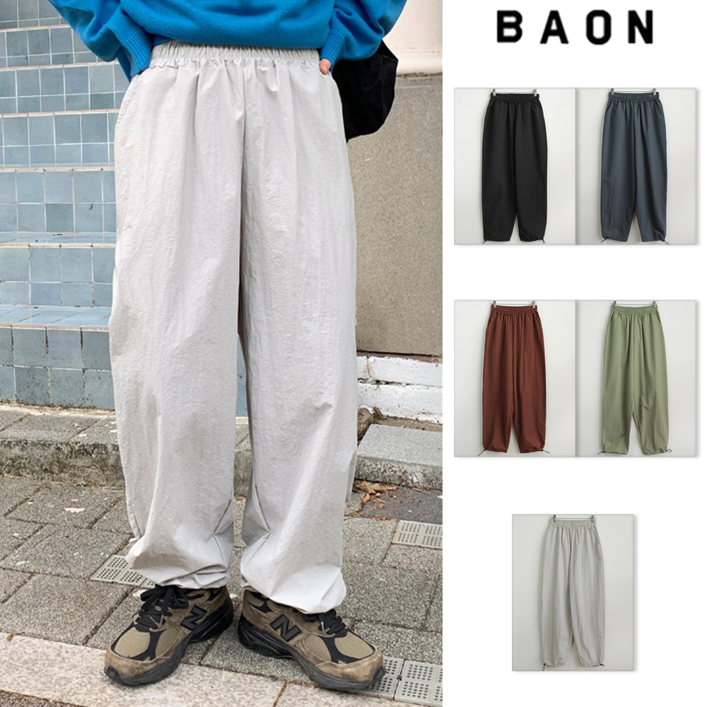 【BAON】[unisex] Iroca String Banding Pants