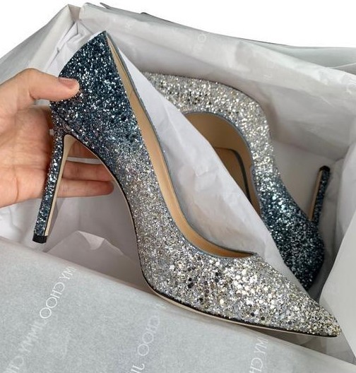 VIP顧客セール! JIMMY CHOO グリッター パンプス 関税送料込