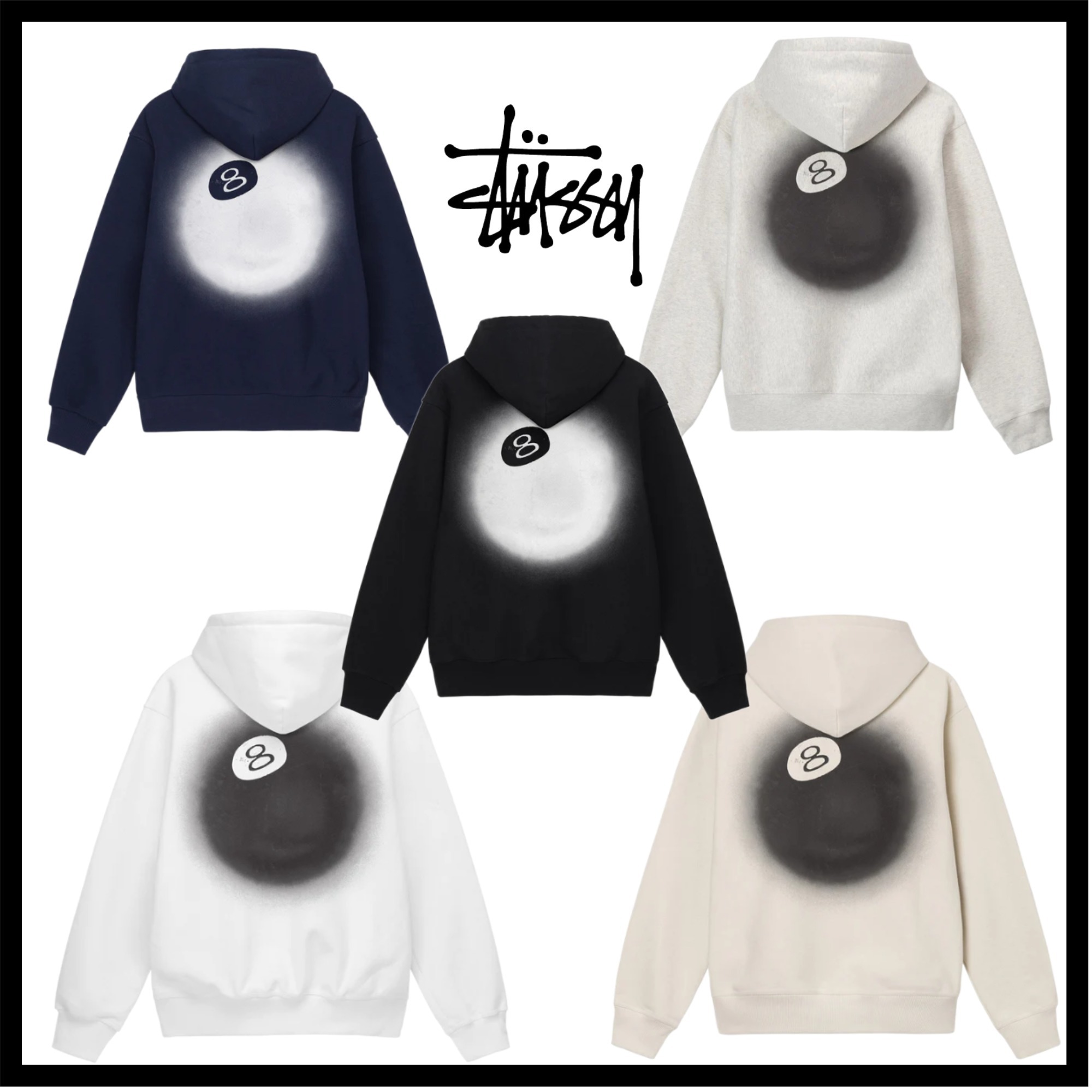 国内発送【STUSSY】8 BALL FADE HOODIE/ フーディー (STUSSY