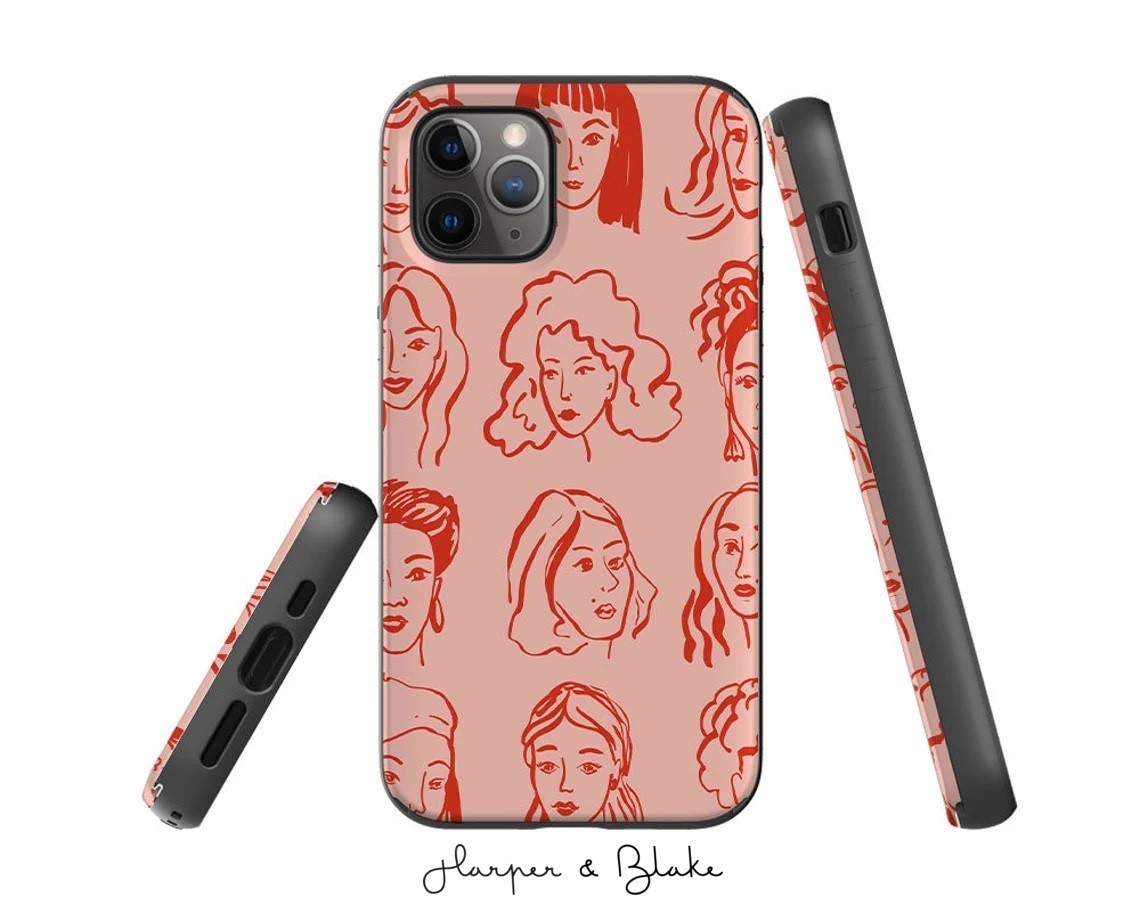 送関込【Harper & Blake】カード収納ミラー付スマホケース /女性