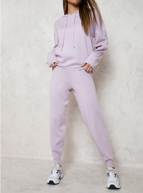 boohoo(ブーフー) フード付き ニットトラックスーツ 上下セット