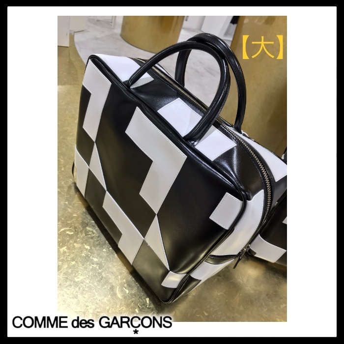 COMME des GARCONS モノクロ ハンドバッグ ラージサイズ
