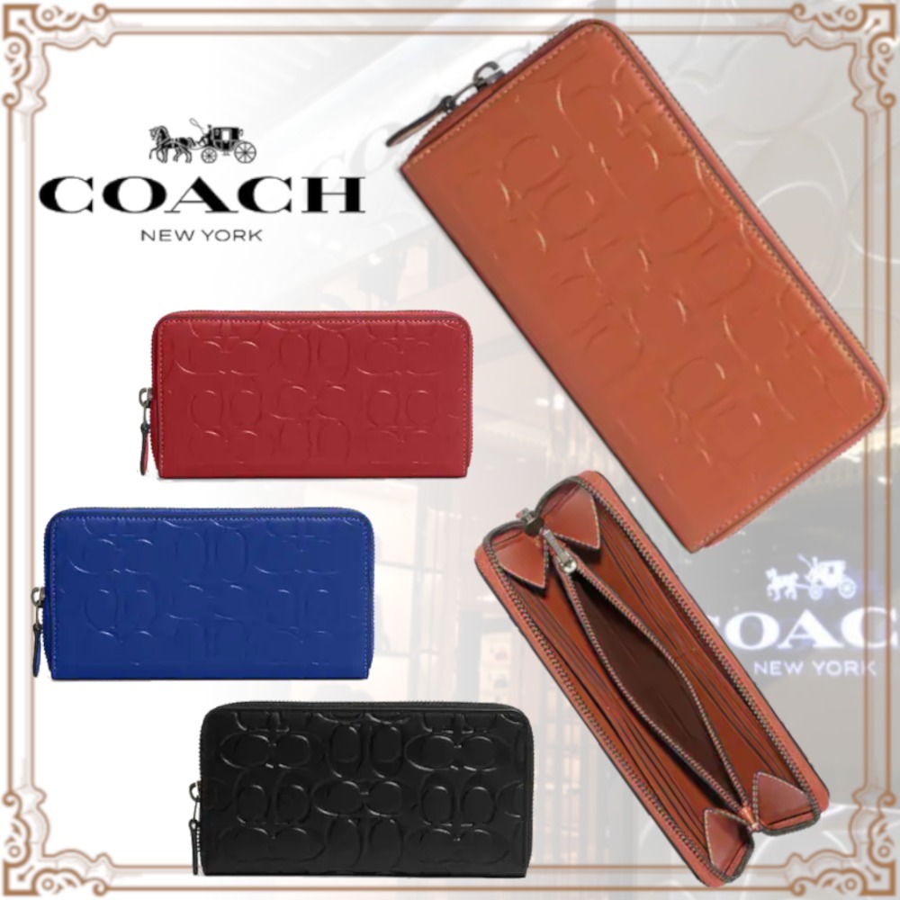 COACH☆アコーディオン ウォレット・シグネチャー レザー