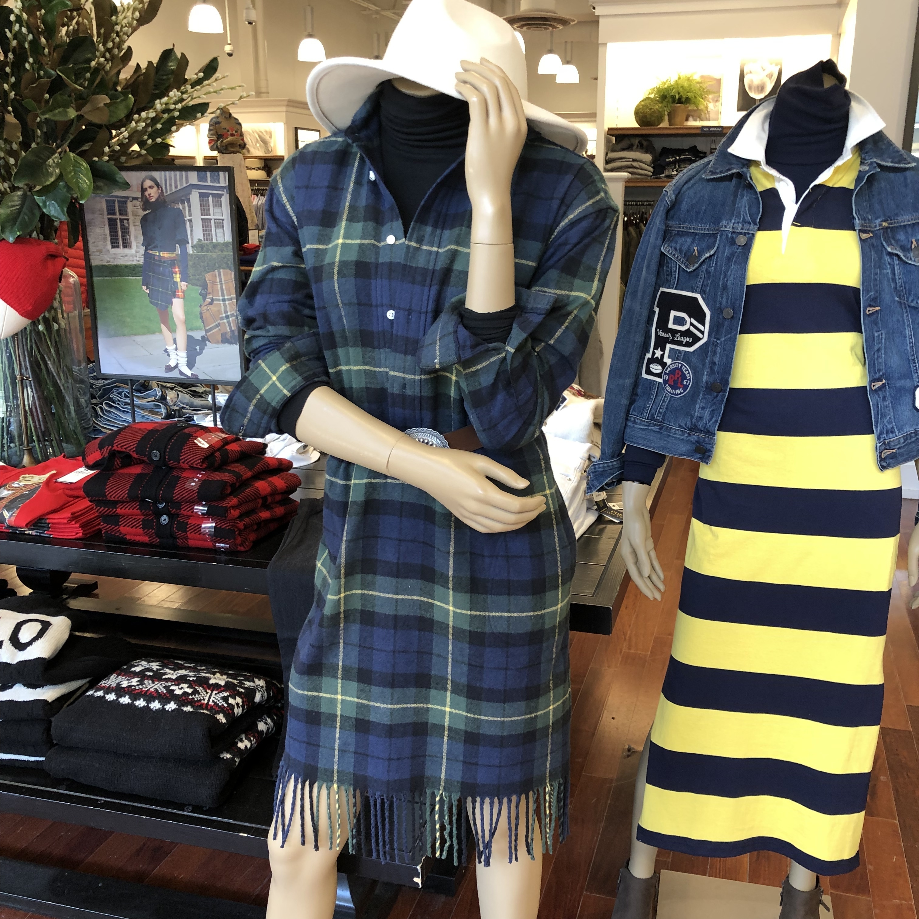 ワンピース Polo Ralph Lauren ☆タッセル裾 チェック柄 ワンピース