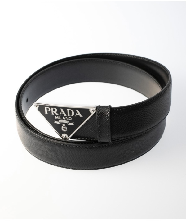 国内発送 プラダ PRADA トライアングルロゴ バックルロゴ ベルト