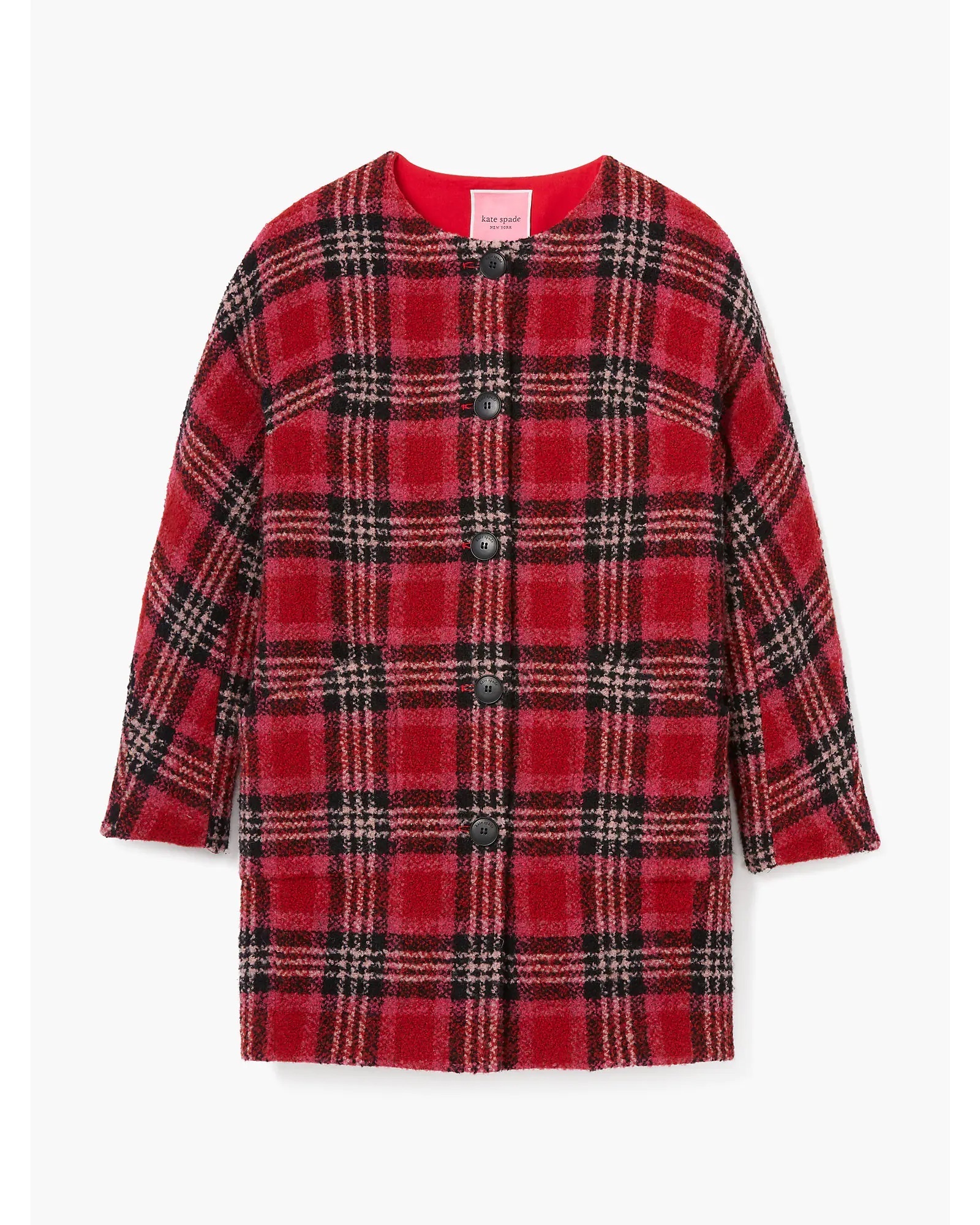 【★安心の定価販売★】 大人気☆kate spade☆foliage plaid sugarcoat チェック コート ジャケット・アウター