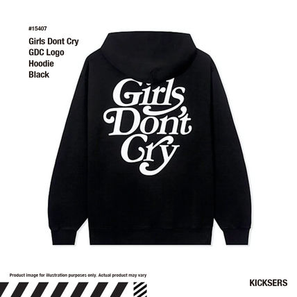 Girls Don't Cry Hoodies Pullovers Unisex Street Style Long Sleeves Cotton Logo