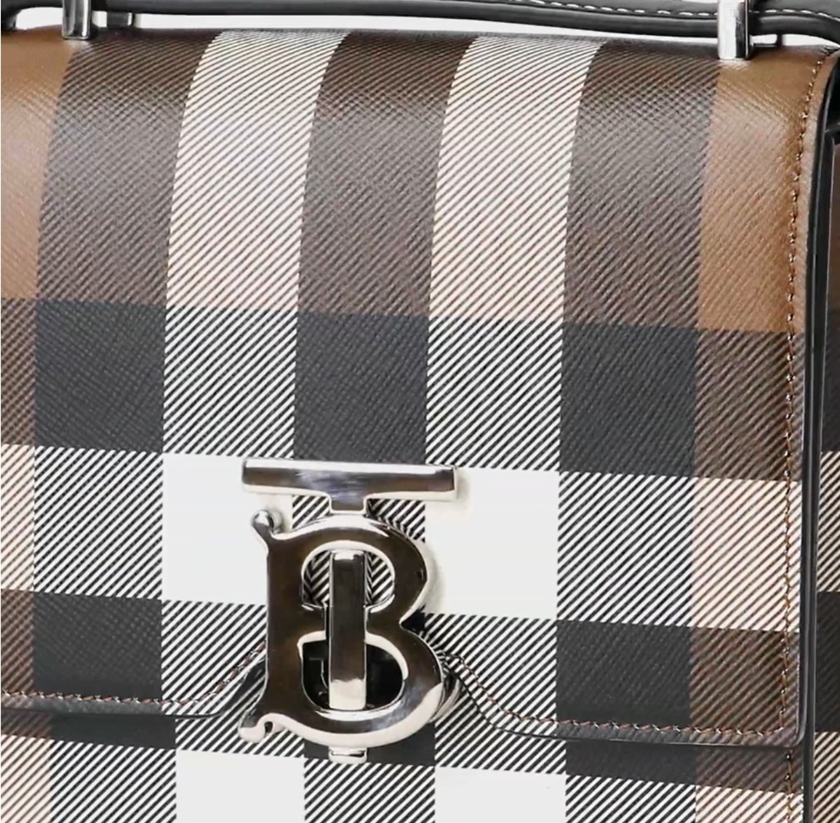 BURBERRY】チェックプリント レザー ロビンバッグ - studentcomputers ...