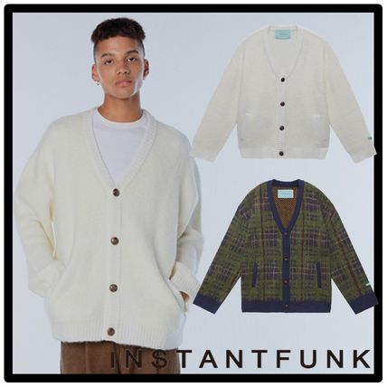 INSTANTFUNK Cardigans Street Style Logo Cardigans