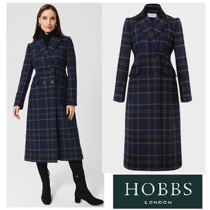 アウトレット価格 HOBBS LONDON★海外限定★ 英国チェック ウールコート ブルー - www.gorgas.gob.pa