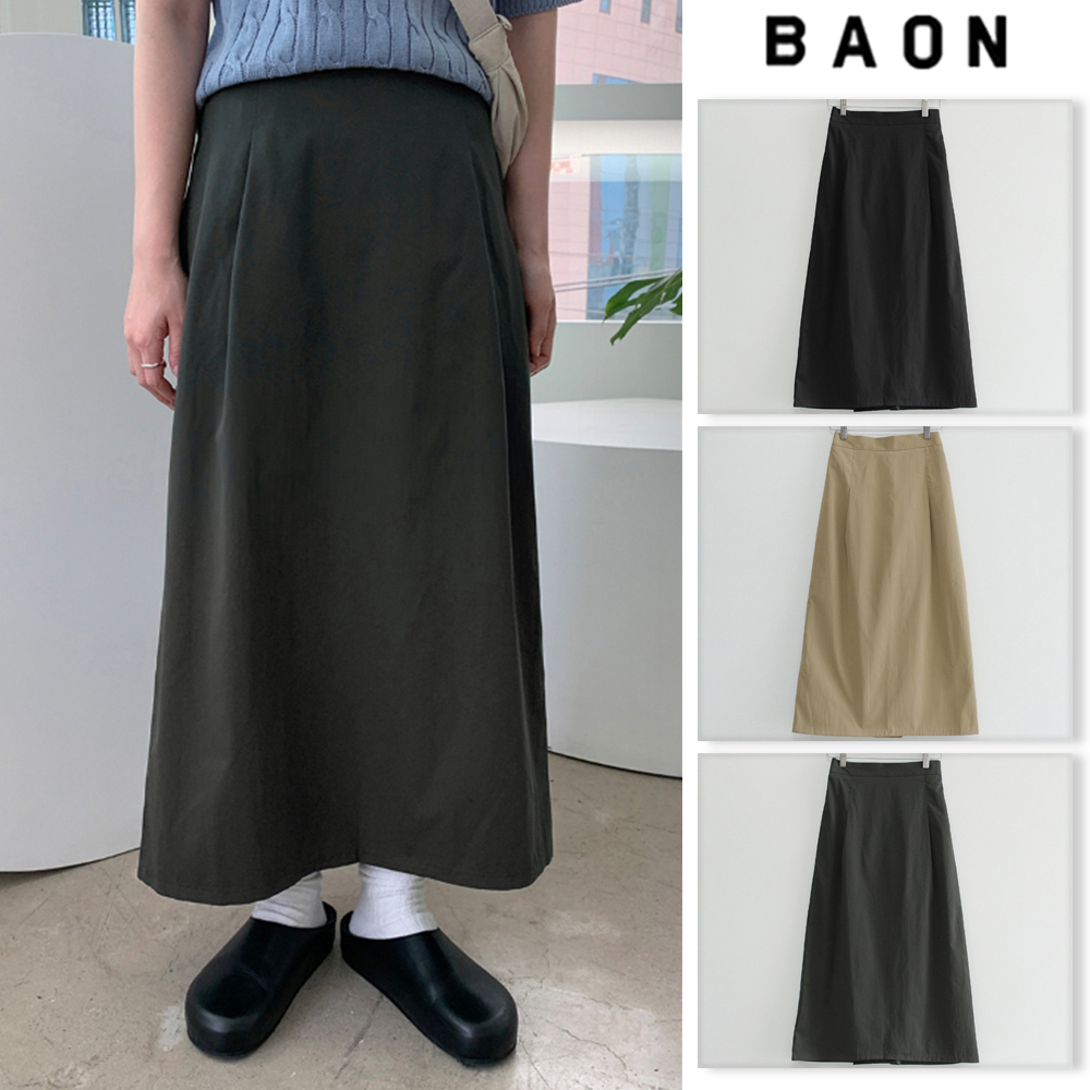 【BAON】hagoi pintuck long skirt