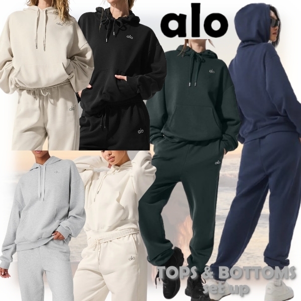 海外限定【ALO Yoga】上下セットアップ パーカーパンツ 色複数